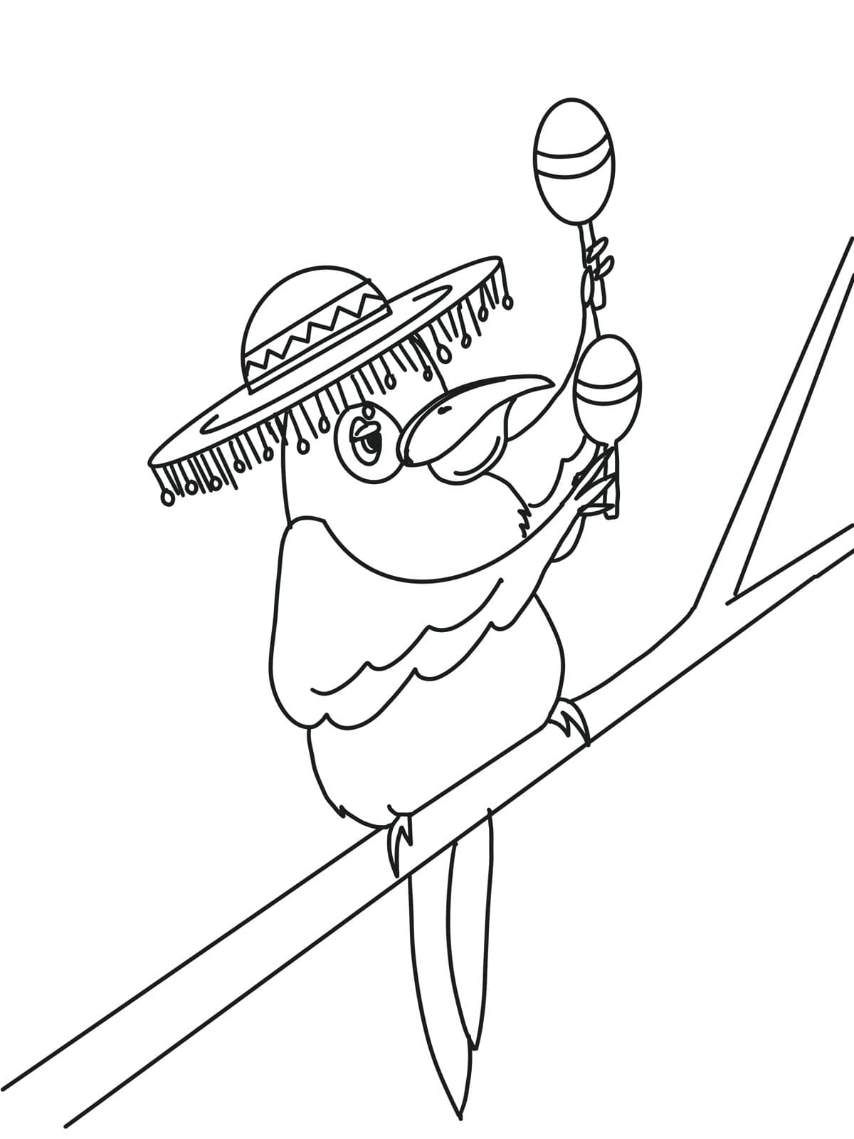Parrot Sombrero Sketch