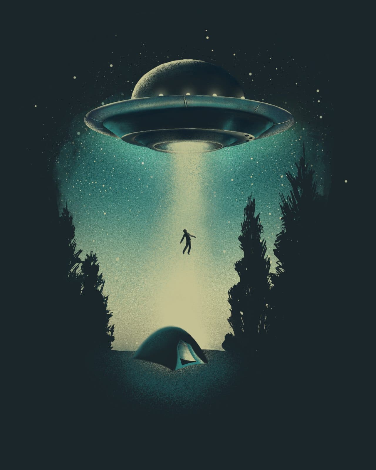 UFO Forest Night