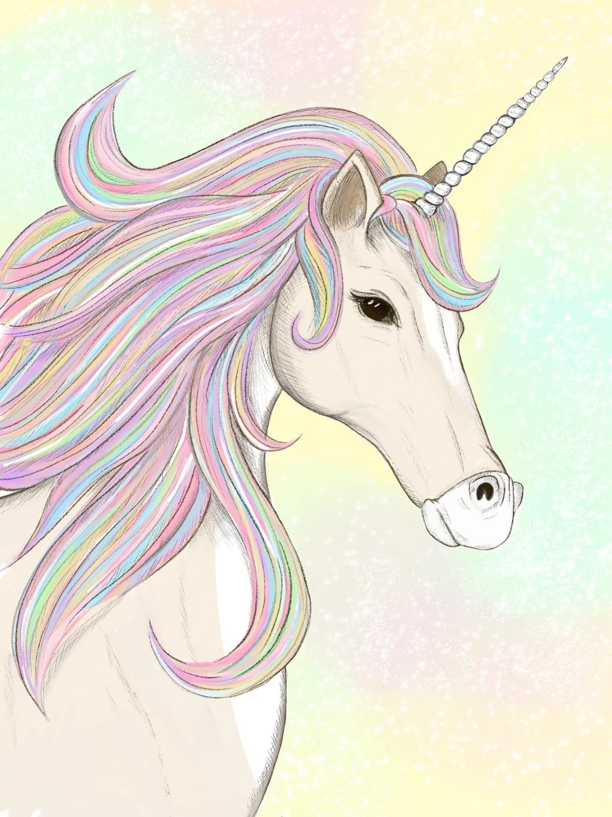Unicorn Portrait Pastel