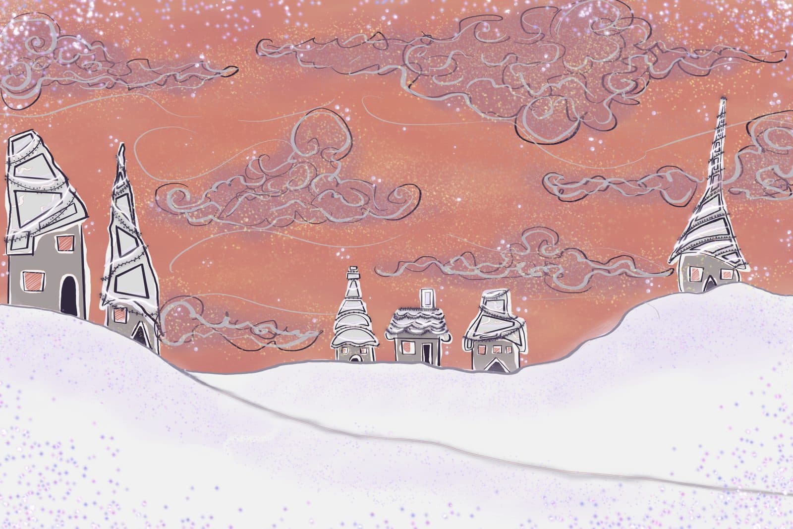Winter Village Snow