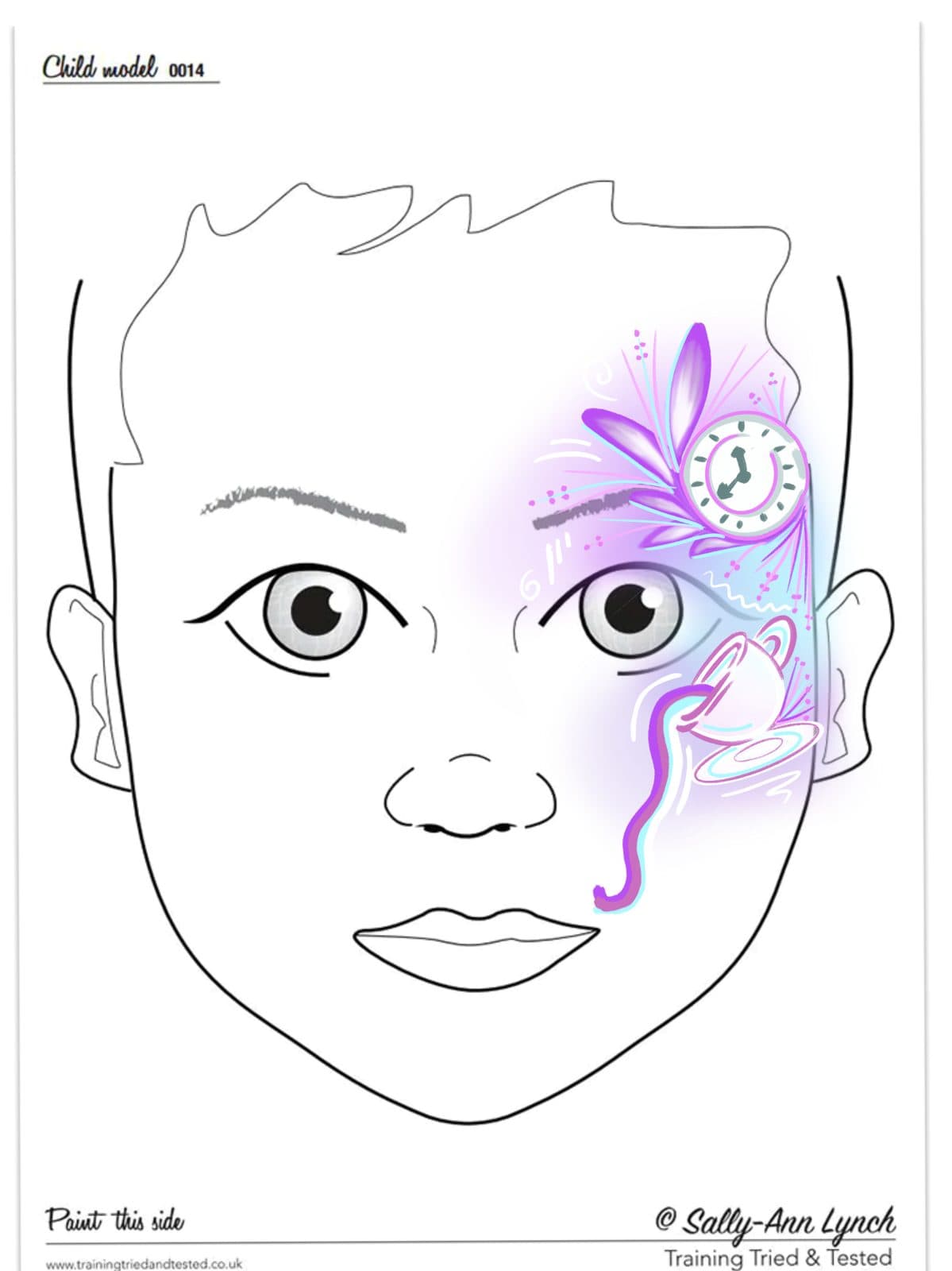 Clock Flower Purple
