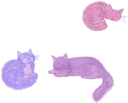 Watercolor cats โ a little sample of Brier's artwork